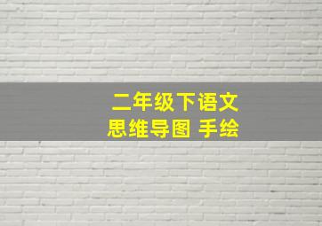 二年级下语文思维导图 手绘